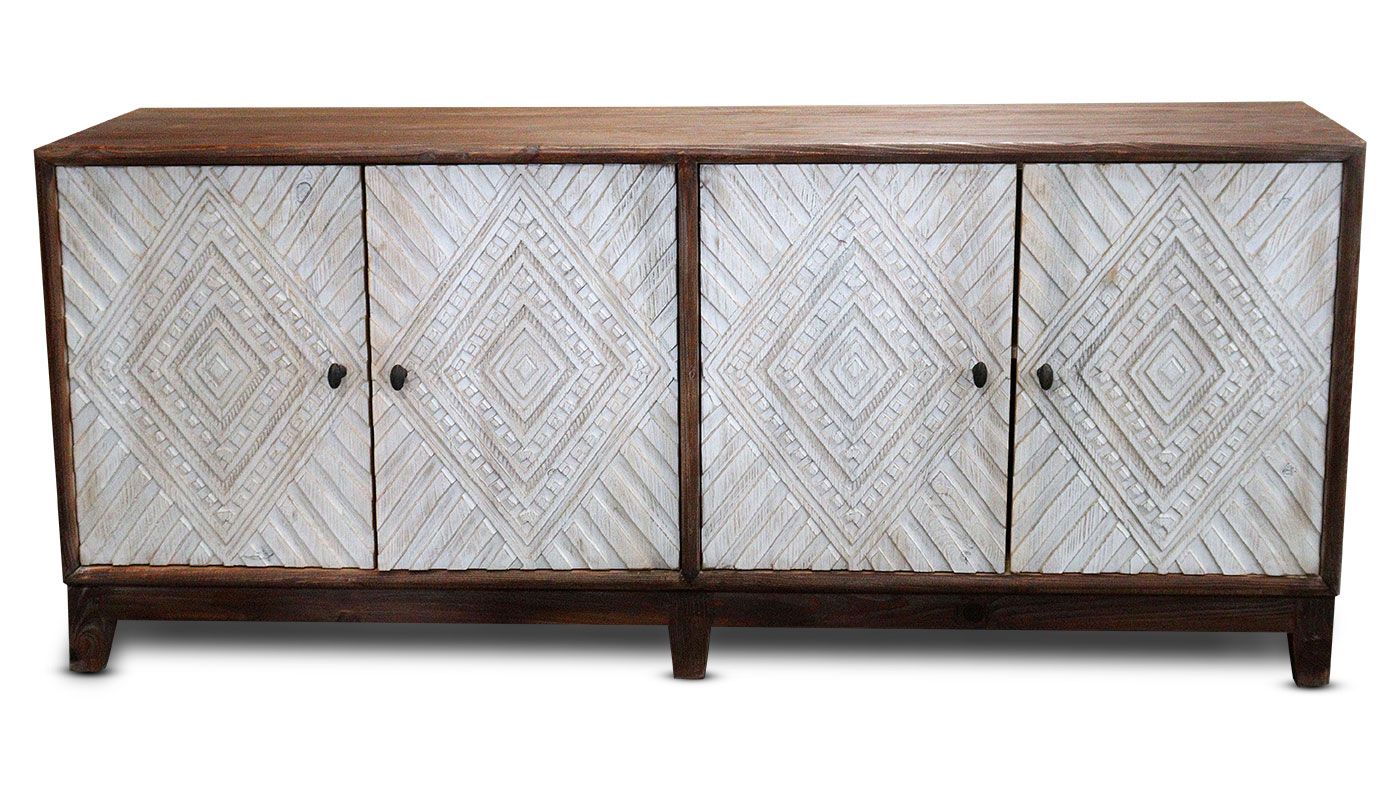Sienna Diamond 4-Door Sideboard