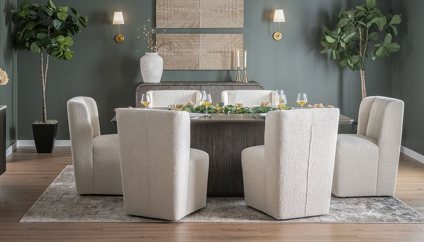 Mena Rectangular Dining Height Table & Mila Chairs
