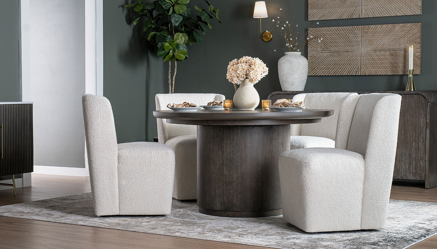 Mena Round Dining Height Table & Mila Chairs
