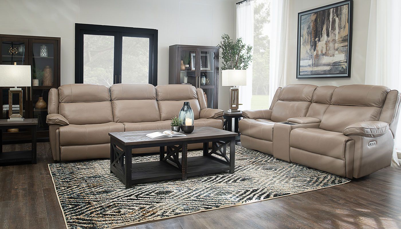Easthill II Leather Reclining Sofa & Loveseat