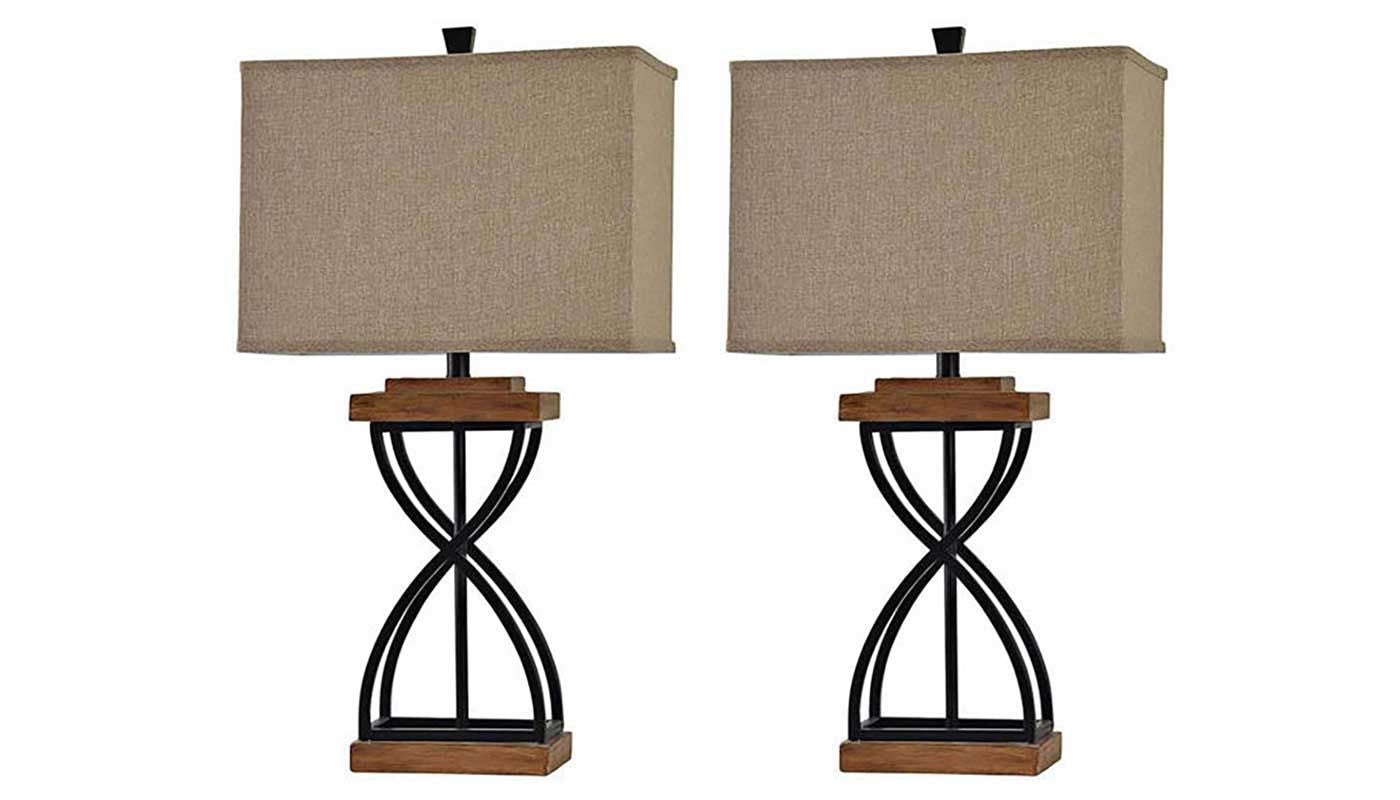 Black Metal Table Lamp - Set of 2