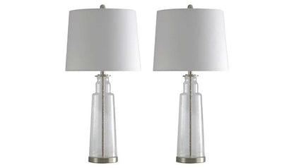 Clear Glass Table Lamp - Set of 2