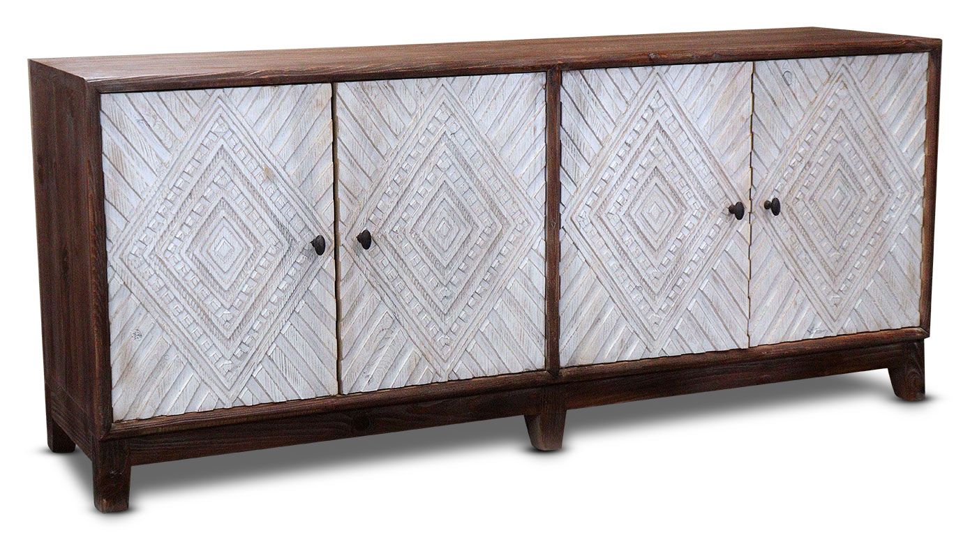 Sienna Diamond 4 Door Sideboard