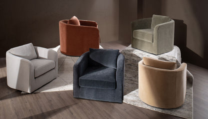 Remmy XL Club Swivel Armchair