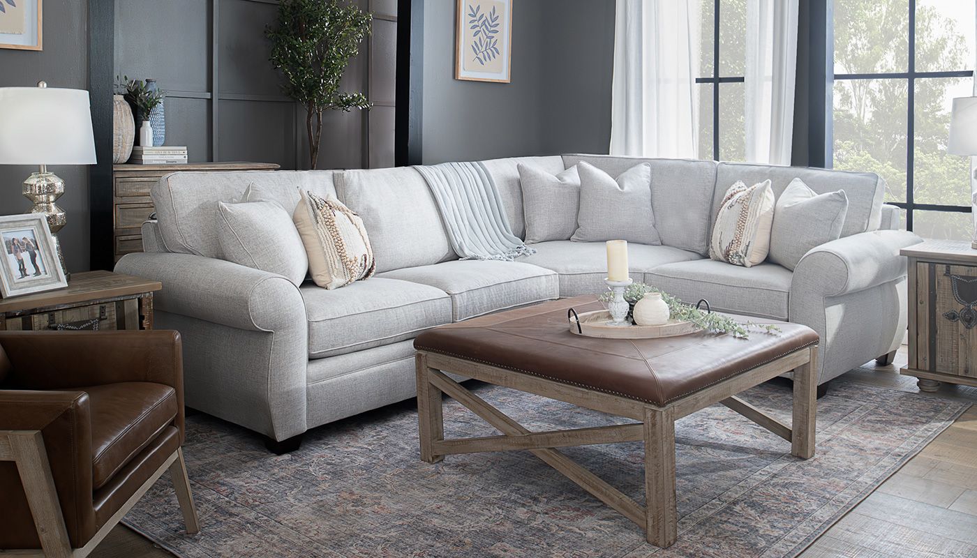 Pierce II Studio Sectional with Long Loveseat