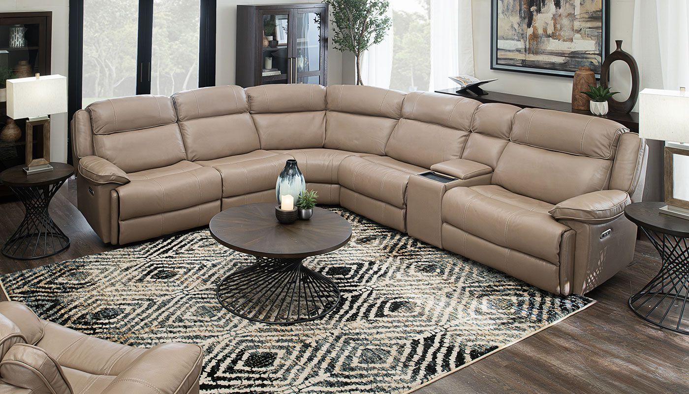 Easthill II Leather Reclining Sectional
