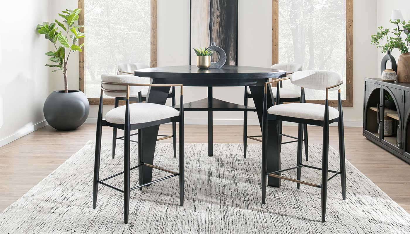 Triangle Bar Height Table & Jagger Chairs