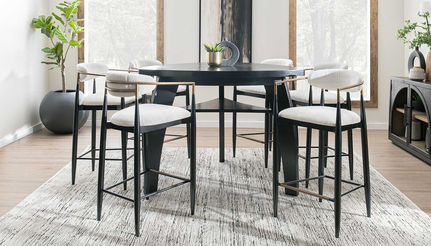 Triangle Bar Height Table & Jagger Chairs