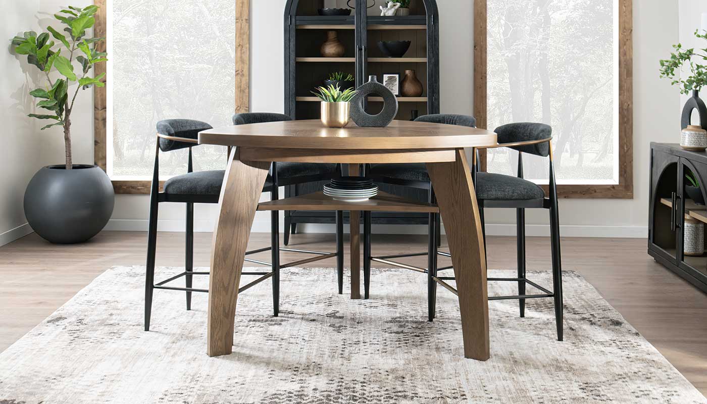 Triangle Bar Height Table & Jagger Chairs