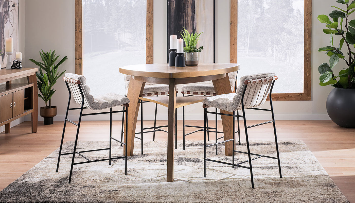 Triangle Bar Height Table & Vail Chairs