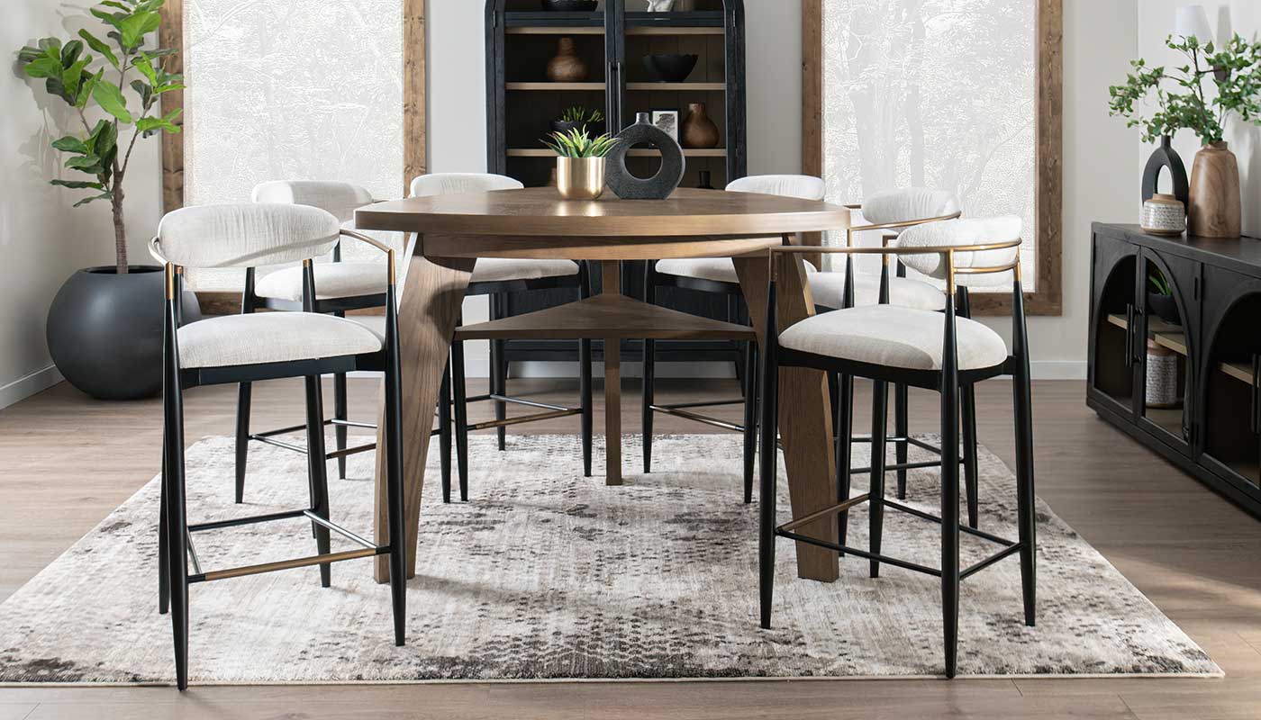 Triangle Bar Height Table & Jagger Chairs