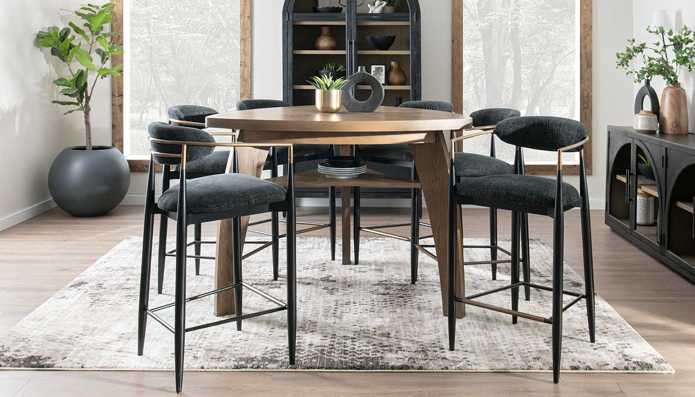 Triangle Bar Height Table & Jagger Chairs